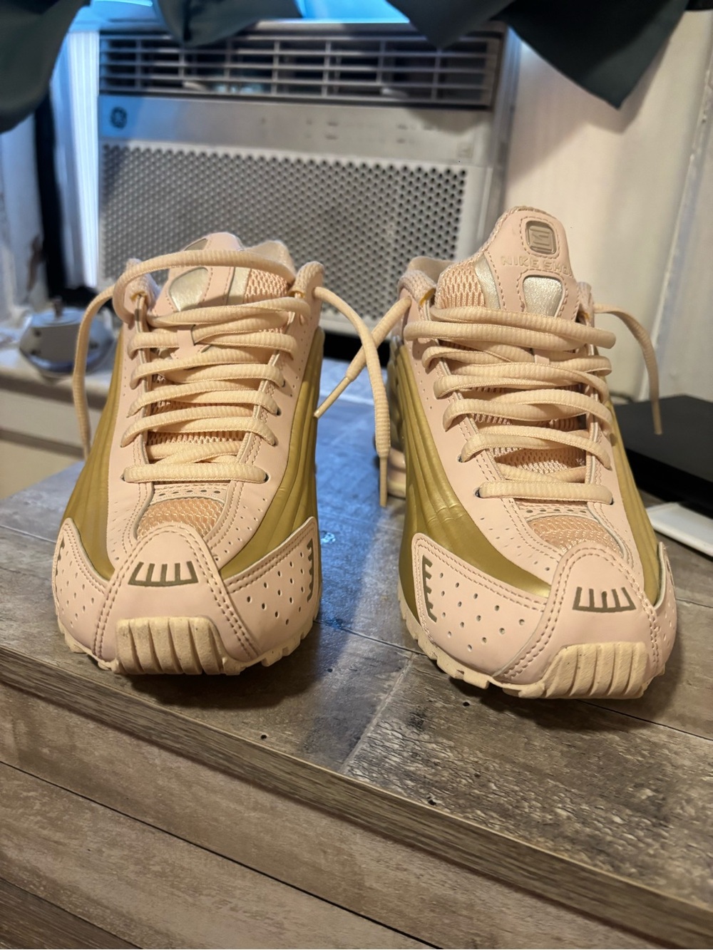 Nike Women's Pink and Olive-Tone Fashion Sneakers